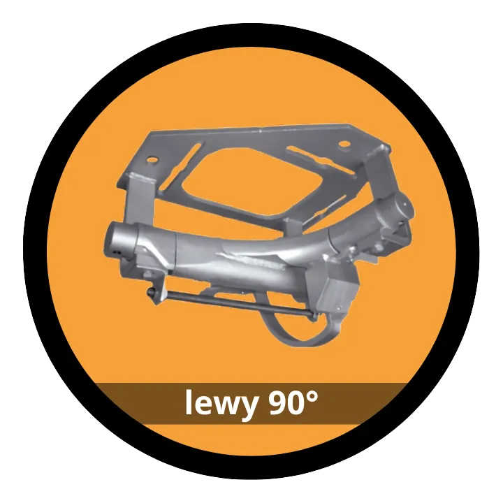 Rozjazd wewnętrzny lewy 90° (na płycie)