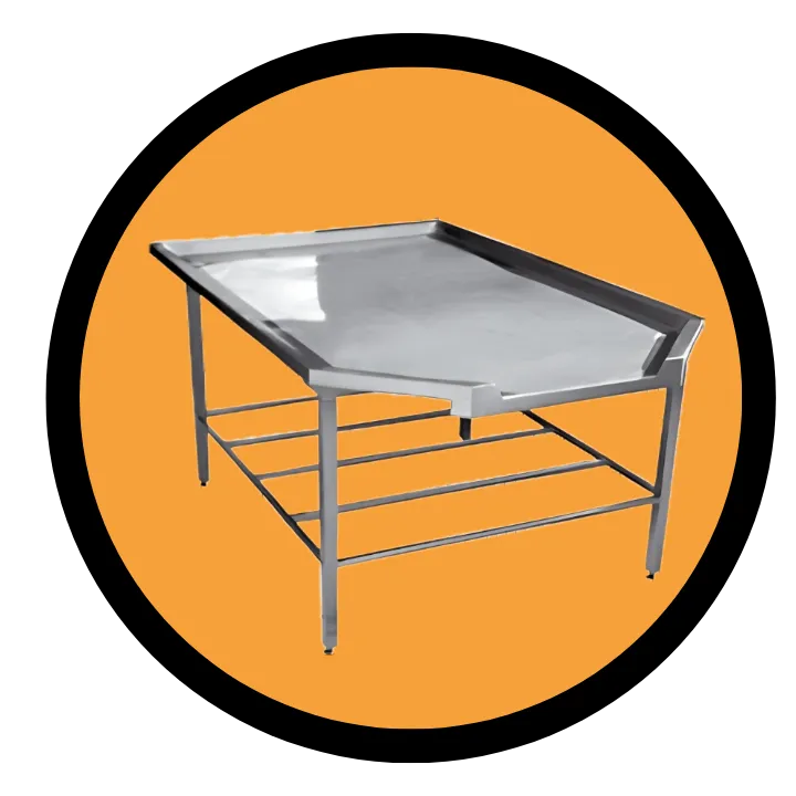 Stuffing machine table