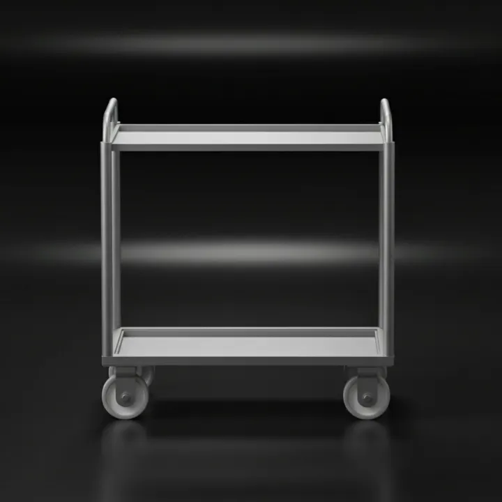 Stainless steel laboratory table – side view