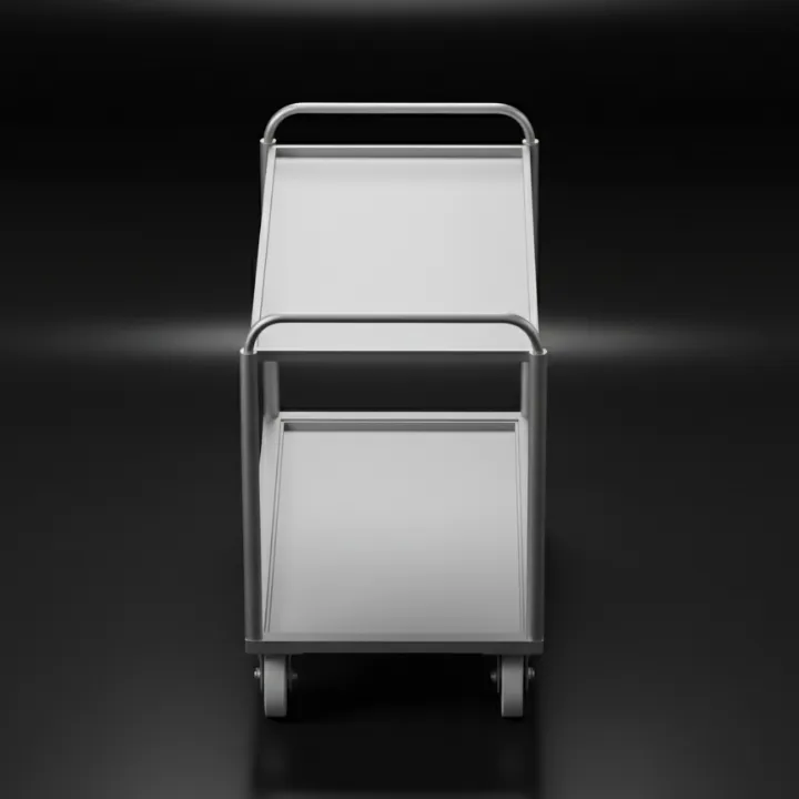 Stainless steel laboratory table – top view