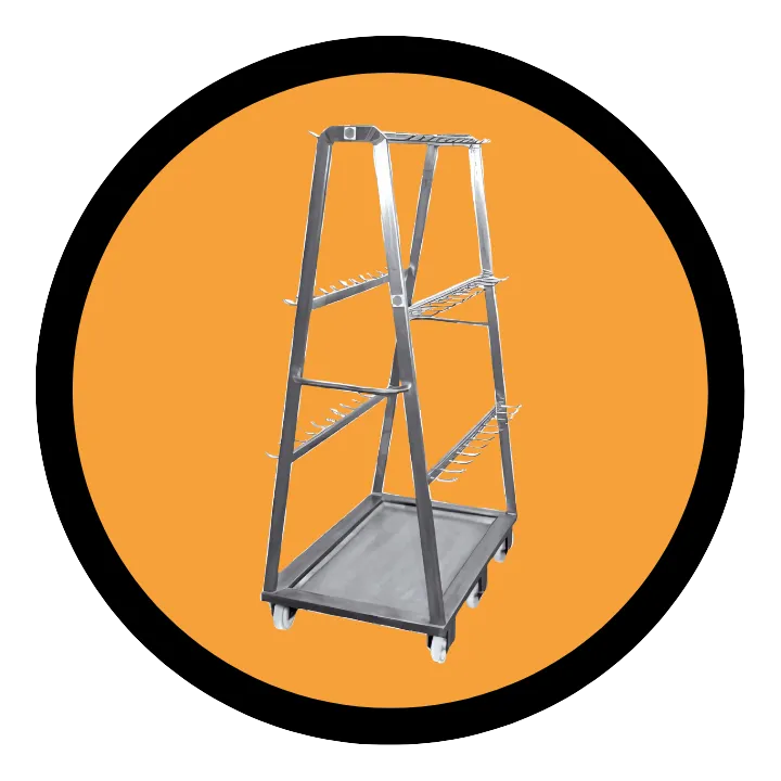 Transport trolley for bowels