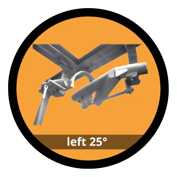 Left external turnout 25° (without plate)