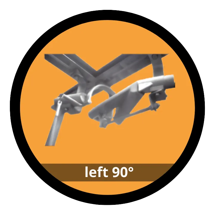 Left external turnout 90° (without plate)